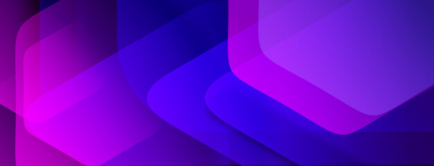 Aufkleber - futuristic geometric light blue and magenta overlap shape abstract presentation template isolated ve