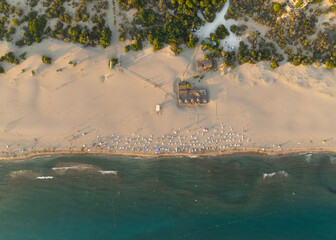 Wall Mural - Patara Beach Drone Photo, Mediterranean Sea Kalkan, Kas Antalya, Turkey