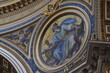Close up of inside wall St Peter's Basilica, Vatican, Rome, Italy.