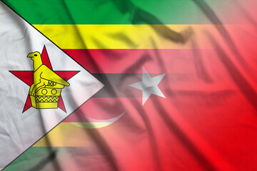 Zimbabwe and Turkey state flag transborder contract TUR ZWE