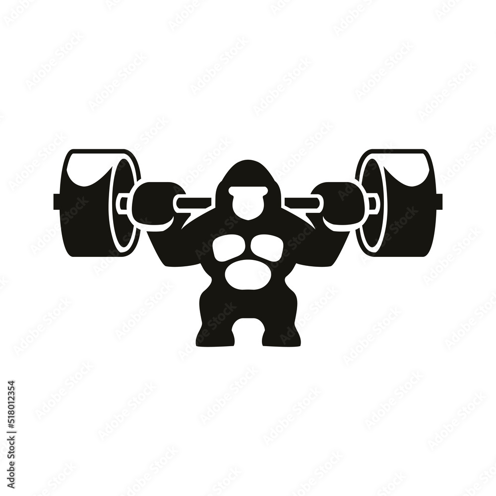 Godzilla Icon Gym Gorilla gym logo premium vector Stock Vector | Adobe Stock