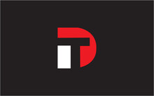 TD Letter Logo Design. Creative Modern T D Letters Icon Vector Illustration.
