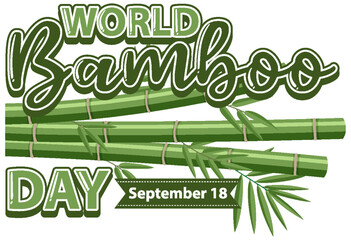 Canvas Print - World bamboo day logo banner