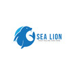 Sea lion symbol - vector illustration