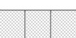 Metal wire mesh fence, rabitz grid isolated on white background. Vector realistic illustration of steel security barrier for prison, military boundary, cage, protection enclosure