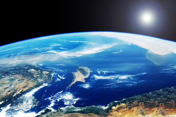 Wall Mural - Planet earth from space. Elements of this image furnished by NASA