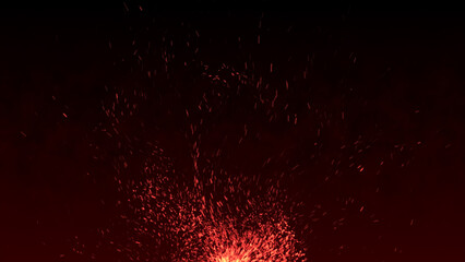 Wall Mural - Particle fire background animation, Futuristic mysterious flowing digital particles wave de-focus virtual reality abstract cyber space environment background. 