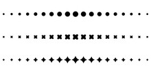 Line Pixel. Dotted Vector Set. Vector Illustration. Stock Image. 