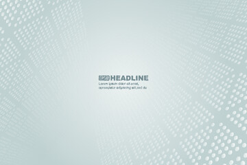 Poster - Halftone pixel point extension tunnel space sense technology background