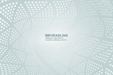 Poster - Halftone pixel point extension tunnel space sense technology background