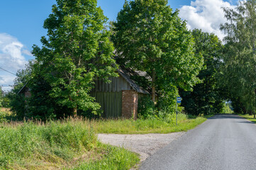 Canvas Print - old viillage building in estonia