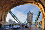 Fototapeta Miasto - Tower Bridge in London (England).