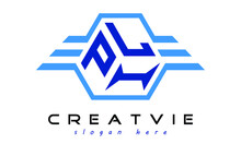 PLI Three Letter Geometrical Wings Logo Design Vector Template. Wordmark Logo | Emblem Logo | Monogram Logo | Initial Letter Logo | Typography Logo | Business Logo | Minimalist Logo |