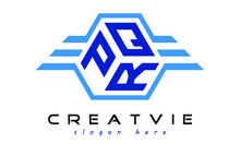 PQR Three Letter Geometrical Wings Logo Design Vector Template. Wordmark Logo | Emblem Logo | Monogram Logo | Initial Letter Logo | Typography Logo | Business Logo | Minimalist Logo |