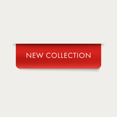 Wall Mural - new tag ribbon and banner vector. new collection badge design for digital marketing web. 3d banner i