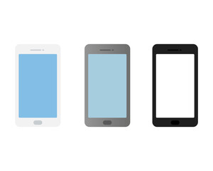Poster - Phones of different colors. Vector illustration