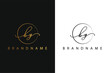 B G BG hand drawn logo of initial signature, fashion, jewelry, photography, boutique, script, wedding, floral and botanical creative vector logo template for any company or business.