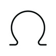 Symbol omega icon - Ohm - editable stroke