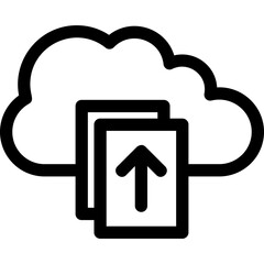 Poster - Upload File on Cloud Icon