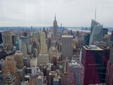 Fototapeta  - Manhattan skyline view from the top, new york city, usa. View from the rooftop of the Rockefeller center
