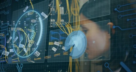 Poster - Animation of data processing over computer wires
