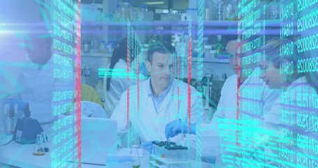 Poster - Animation of scientific data processing over diverse female and male lab workers