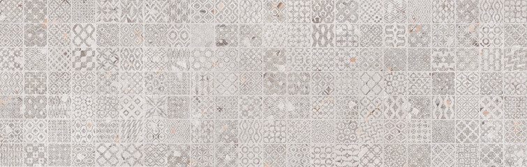 Retro tiles pattern with cement texture