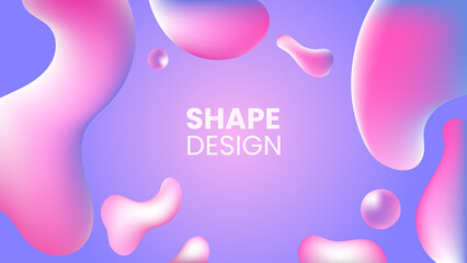 Wall Mural - liquid flow purple, pink 3d neon lava lamp vector geometric background for banner, card, ui design o