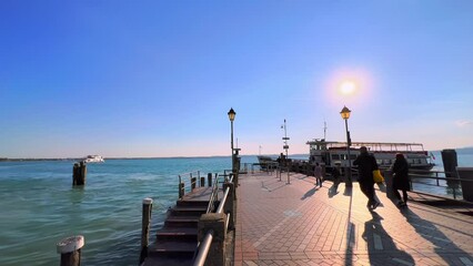 Wall Mural - Lake Garda at sunset, Sirmione, Lombardy, Italy