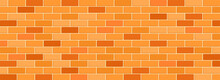 Orange Brick Wall Background. Vector Illustration