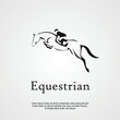 Horse equestrian dressage logo design idea
