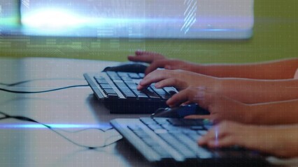 Poster - Animation of data processing over diverse children using keyboard