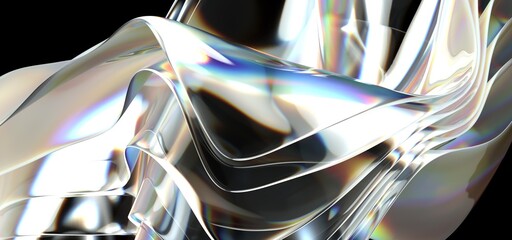 Poster - Colorful flowing liquid thermal waves abstract background