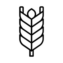 Wheal Plant Icon. Line Art Style Design Isolated On White Background