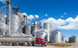 Local canadian suppliers, farms and agricultural grain silos in Ontario, Canada.