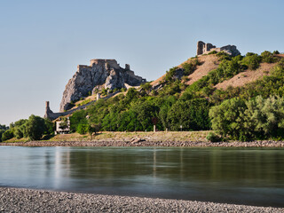 Wall Mural - Devin castle ruins and Danube river in Slovakia