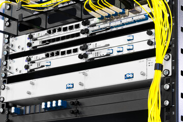 Poster - Internet communication equipment, internet communications concept background