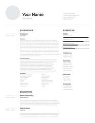  Minimal Personal or Business Résumé