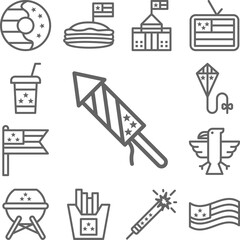 Poster - Fireworks, USA icon in a collection with other items