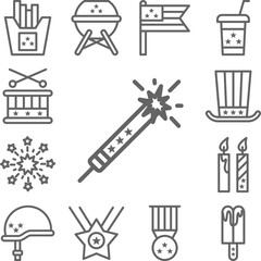 Poster - Fireworks, USA icon in a collection with other items