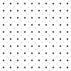 Poster - Square seamless background pattern from black protection mark symbols are different sizes and opacity. The pattern is evenly filled. Vector illustration on white background