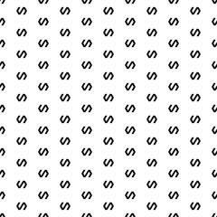Poster - Square seamless background pattern from geometric shapes. The pattern is evenly filled with big black polymer symbols. Vector illustration on white background