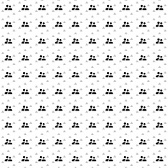 Poster - Square seamless background pattern from geometric shapes are different sizes and opacity. The pattern is evenly filled with big black group symbols. Vector illustration on white background