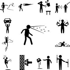Poster - eye energy man icon in a collection with other items