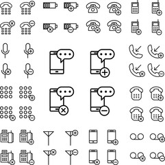 Poster - set of SMS smartphone icon in a collection with other items
