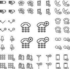 Poster - set of handset button set icon in a collection with other items