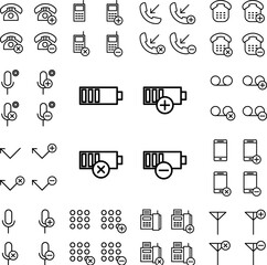 Poster - set of battery charge icon in a collection with other items