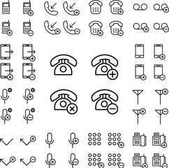 Poster - set of home phone icon in a collection with other items
