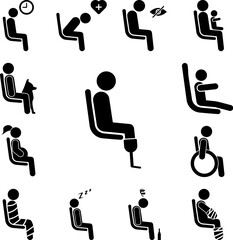 Poster - seating place for disabledManual Types (Russian) icon in a collection with other items