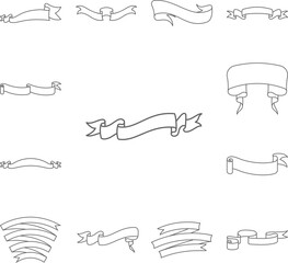 Poster - Banner, ribbon illustration icon in a collection with other items